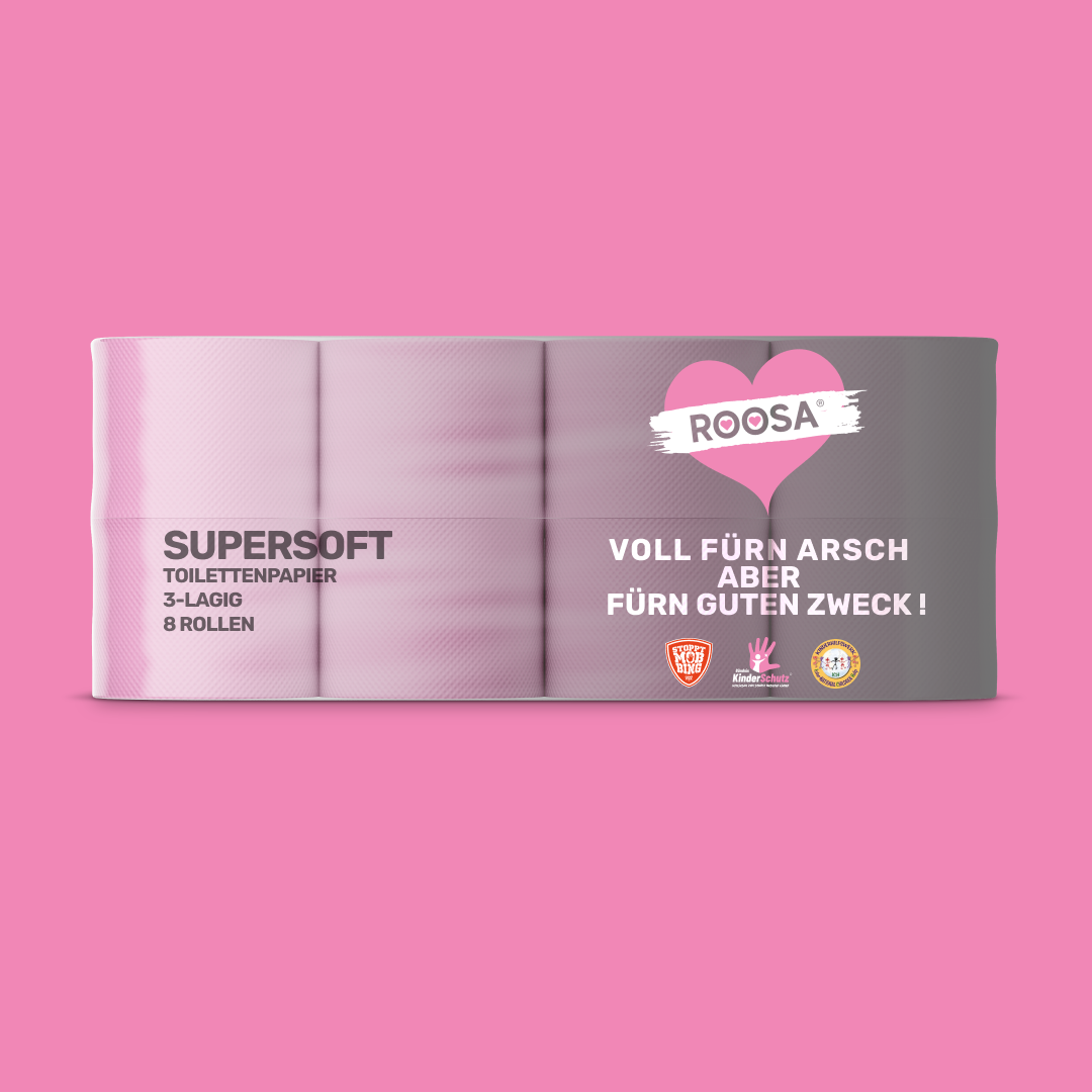 56 Rollen, ROOSA® Toilettenpapier, Supersoft, Rosa
